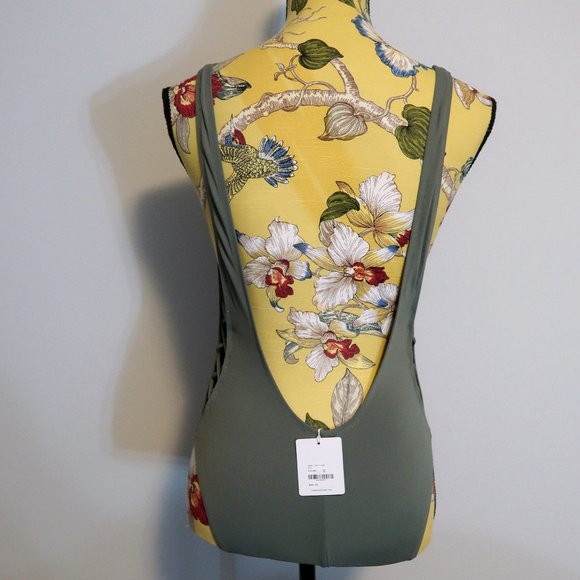 Tropik Criss Cross Sides Low Back 1Piece Swimsuit - Picture 4 of 5